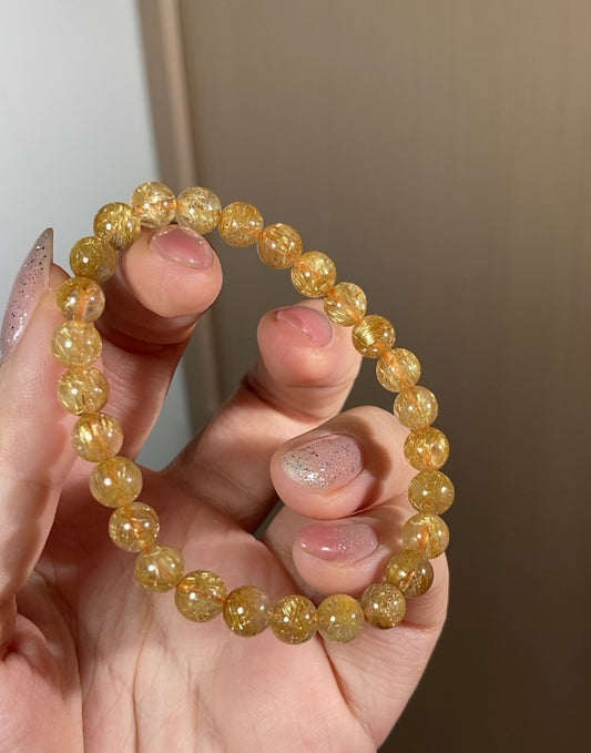 高品濃色金髮晶 6.8mm