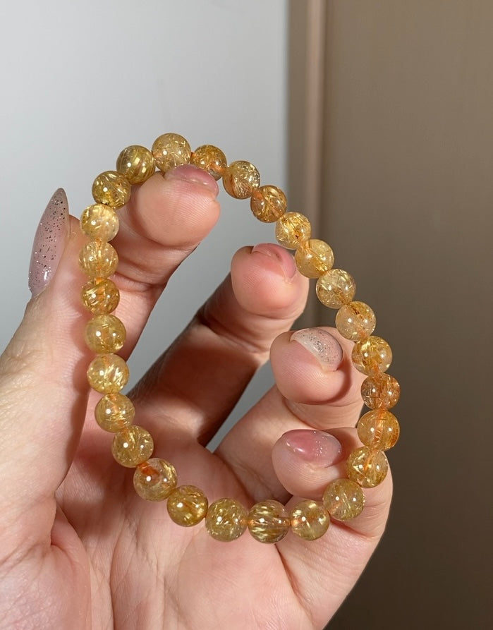高品濃色金髮晶 6.8mm