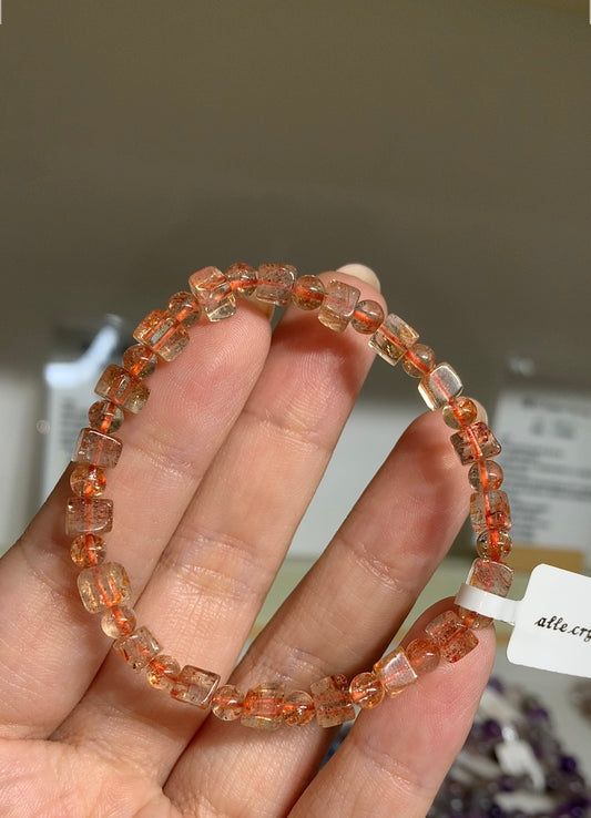 透體金太陽方糖手鏈 7.5mm