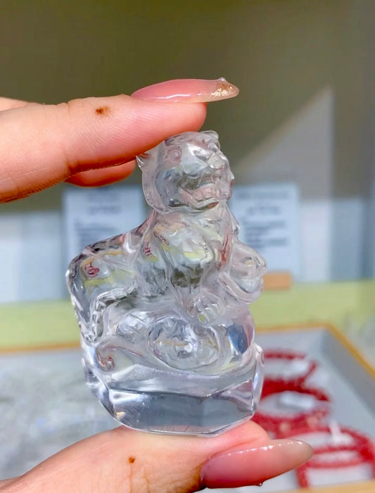 高品白水晶生肖擺件(虎)