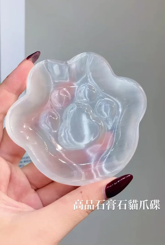 高品石膏石貓爪碟(大)