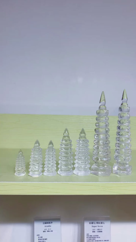 高品白水晶文昌塔