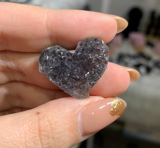 Amethyst Cluster Heart #10