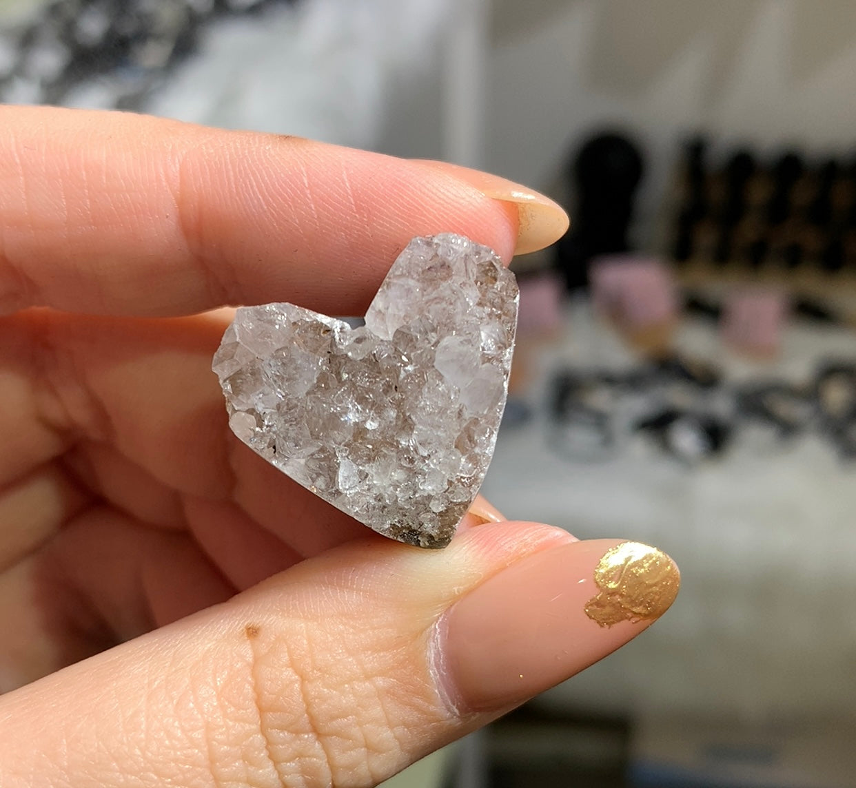 Color Crystal Cluster Heart #18