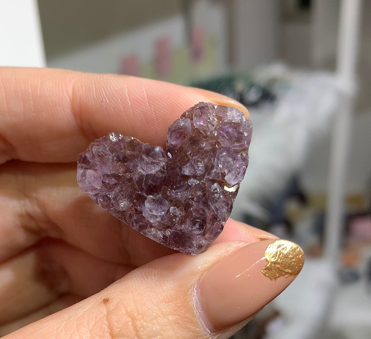 Amethyst Cluster Heart #39