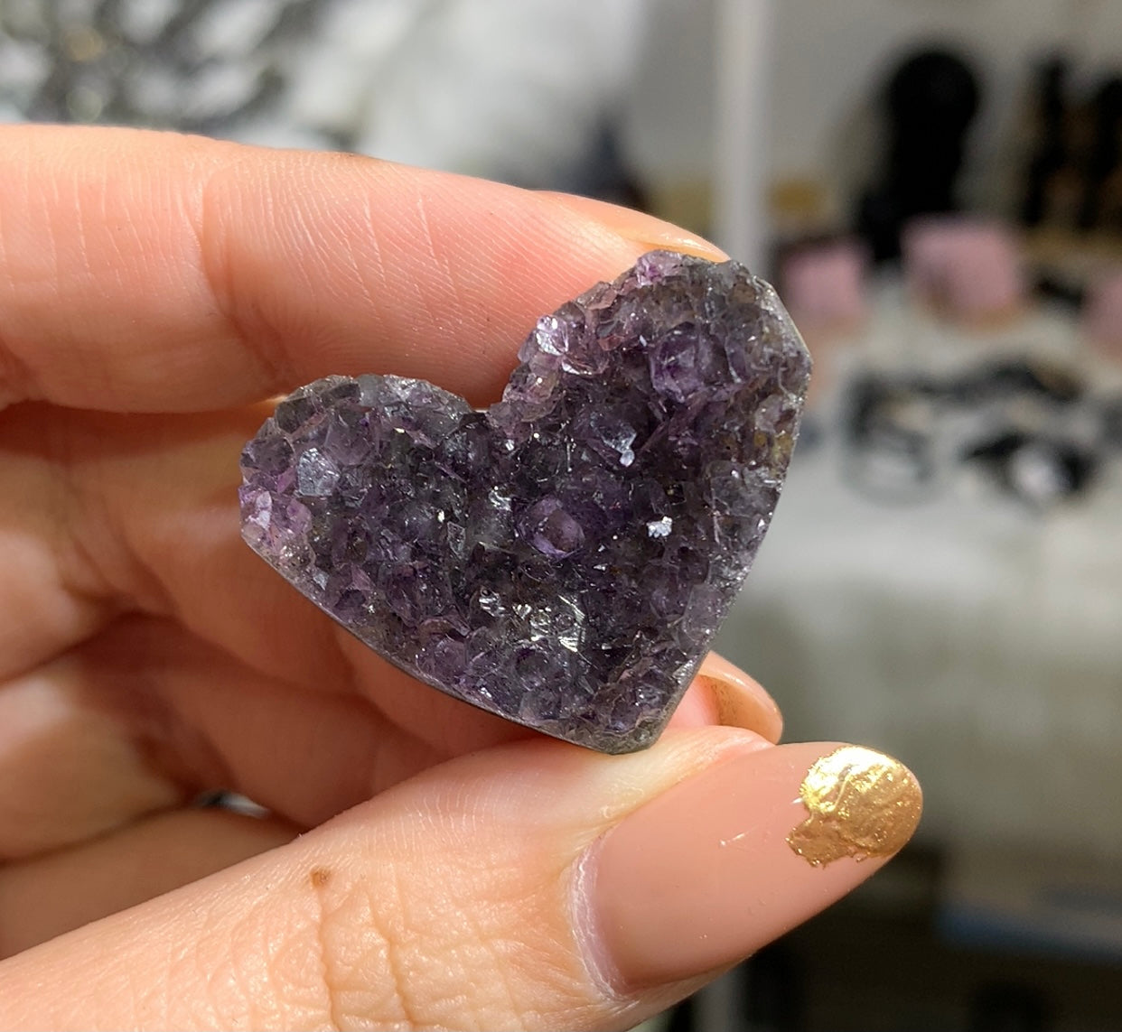 Amethyst Cluster Heart #44