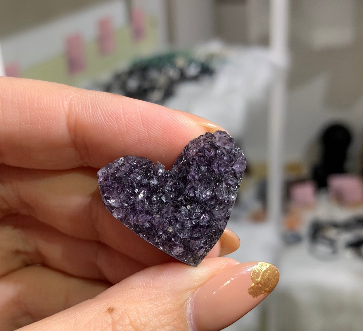 Amethyst Cluster Heart #47