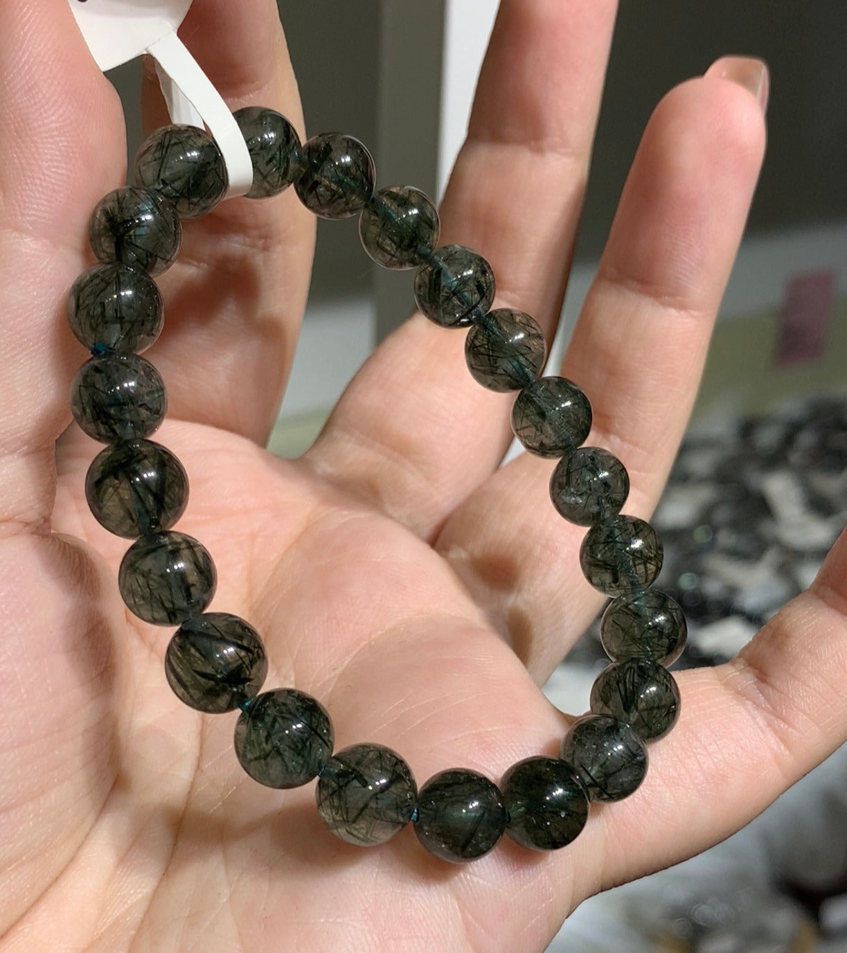 Green hair crystal 8.8mm