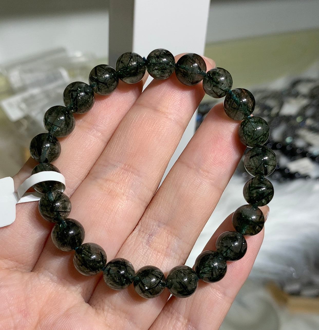 Green hair crystal 8.8mm