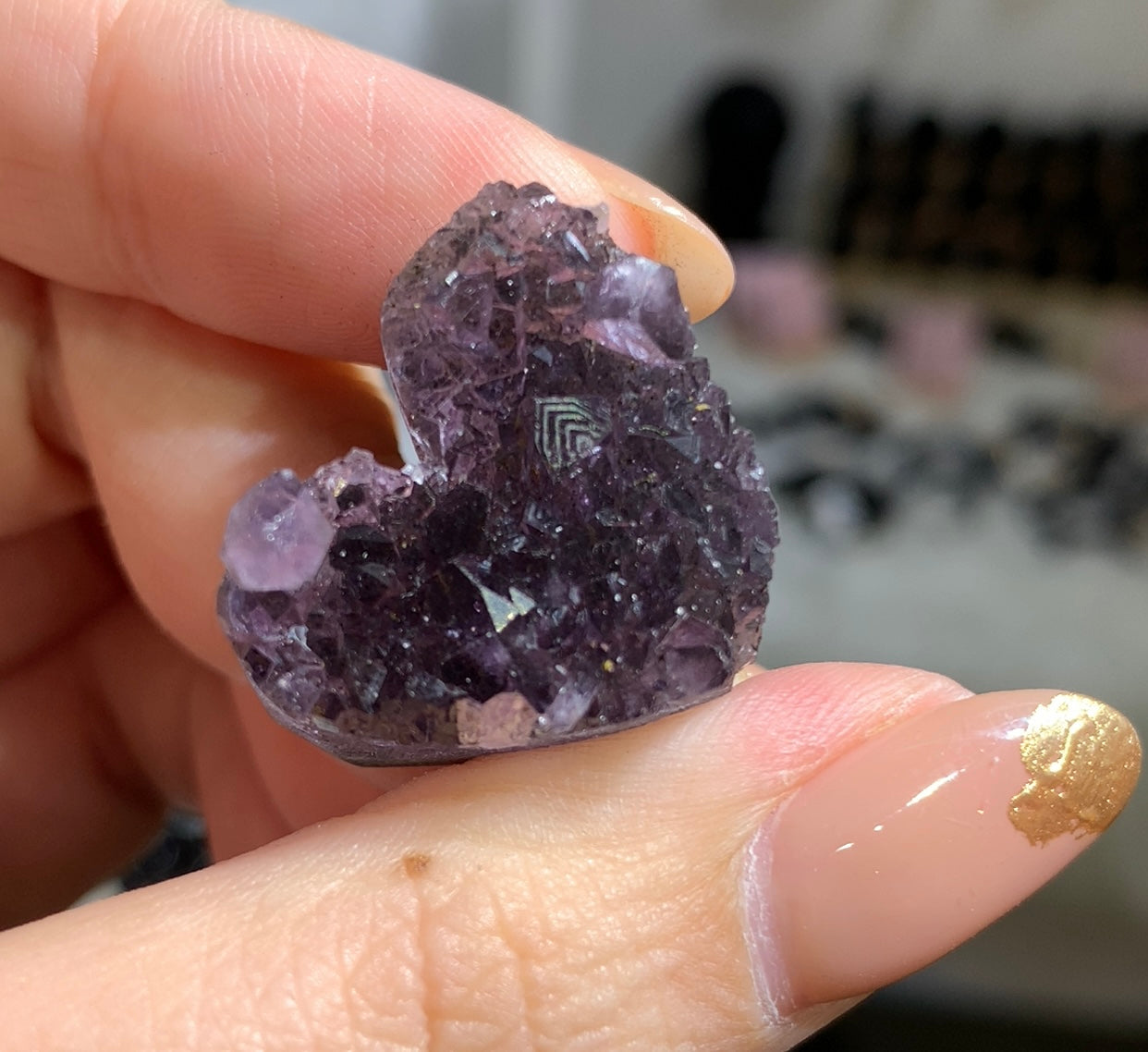Amethyst Cluster Heart #46