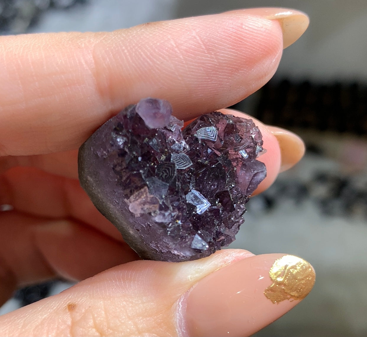 Amethyst Cluster Heart #46