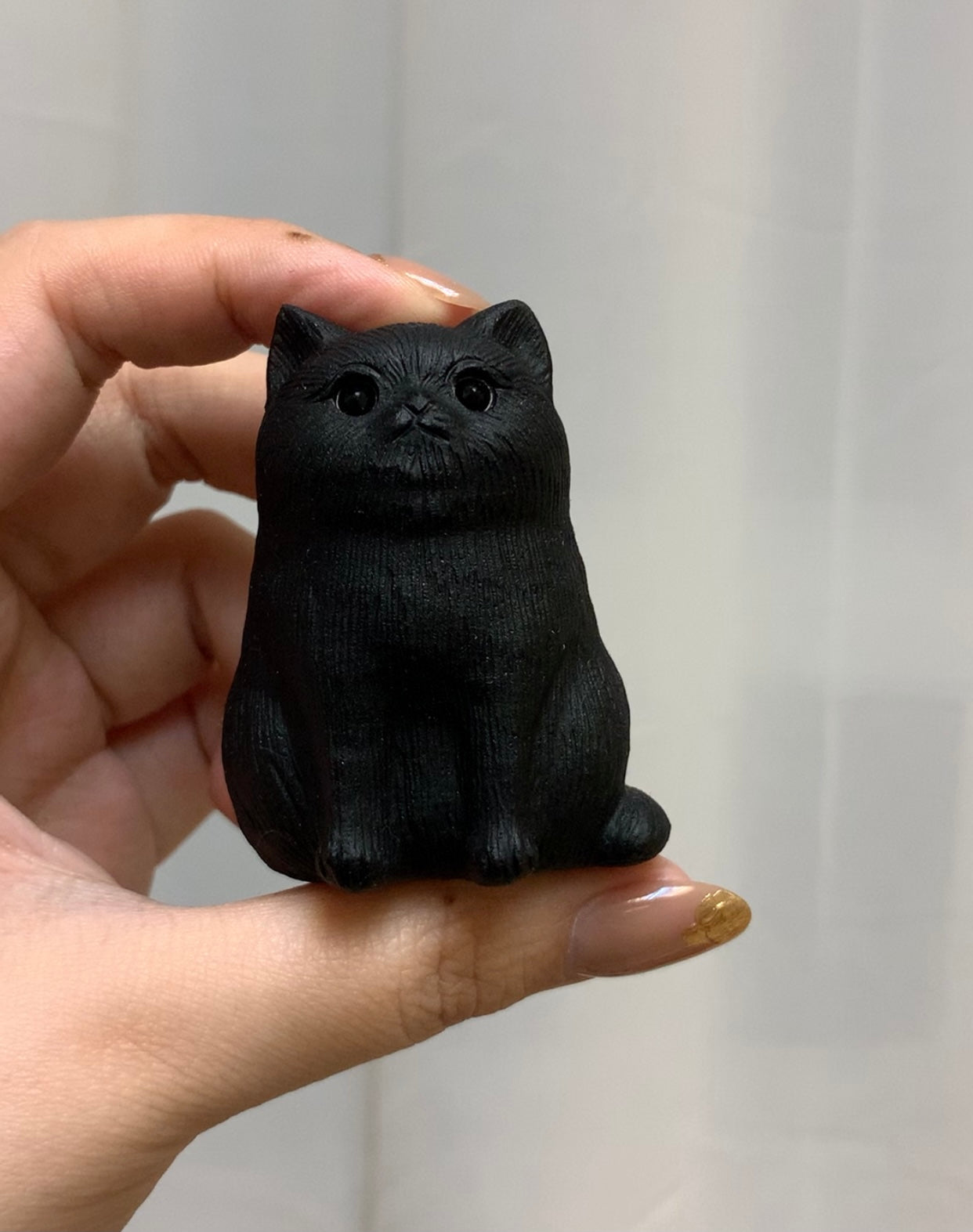Obsidian Ornament - Fat Cat
