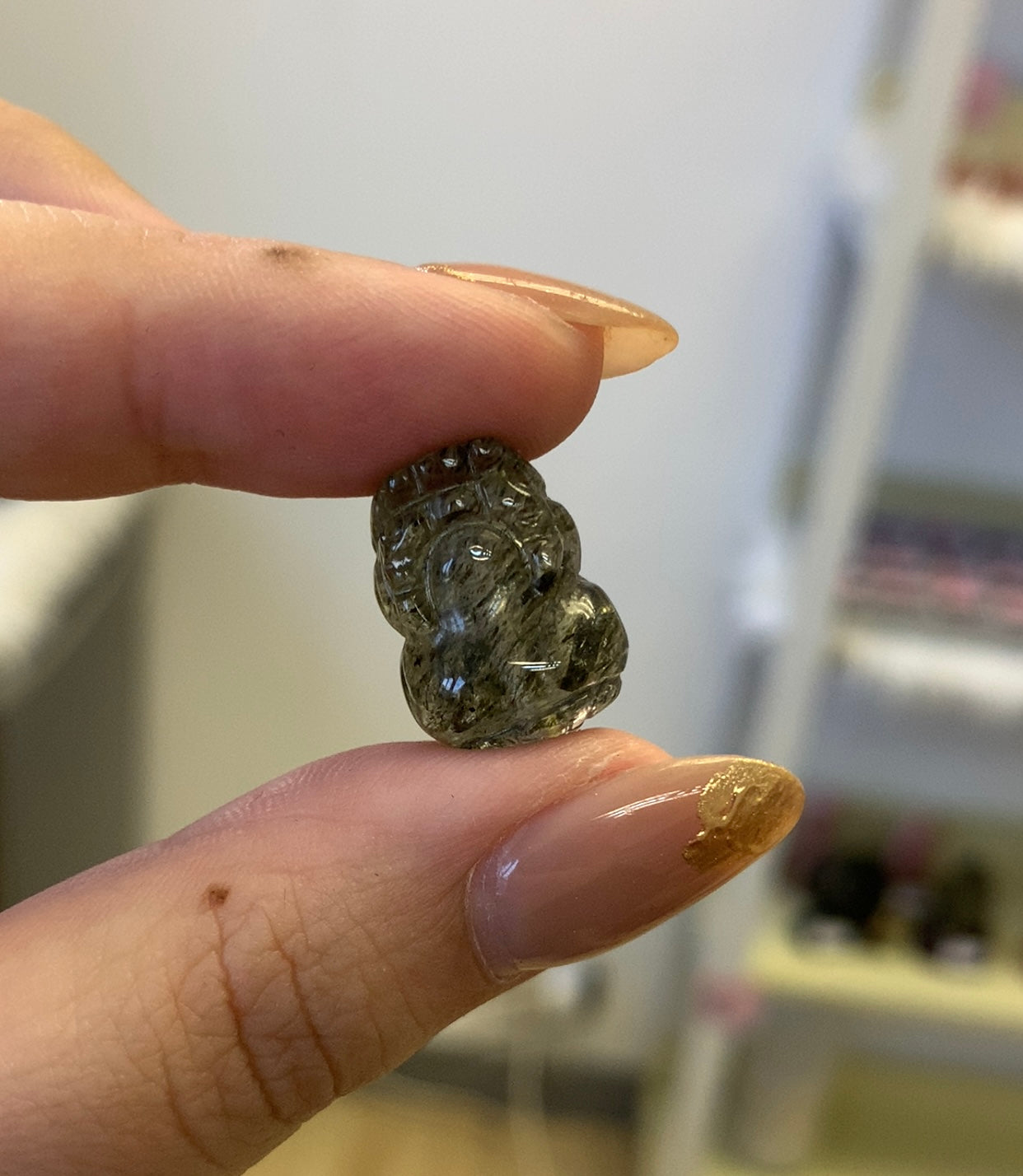 Green Tourmaline Hair Pixiu #5