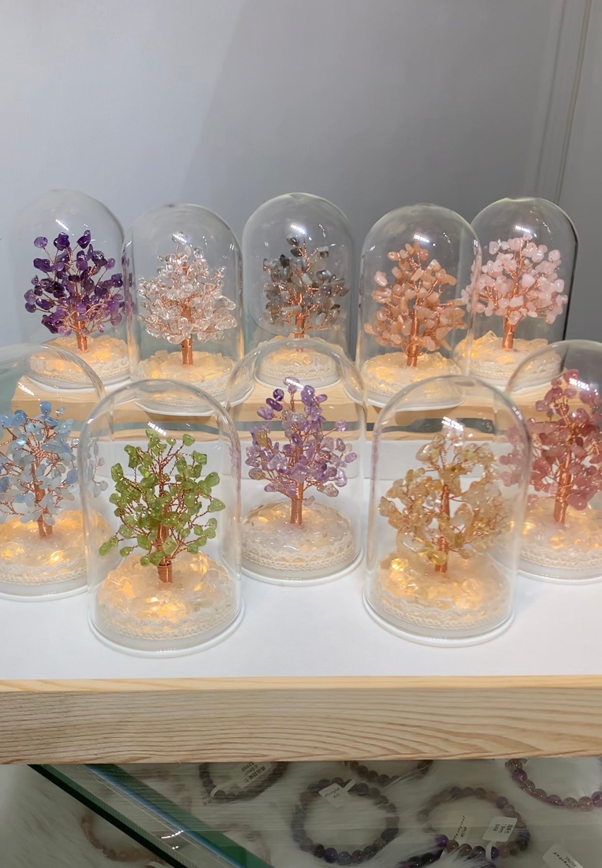 小夜燈水晶樹(有蓋)L Size
