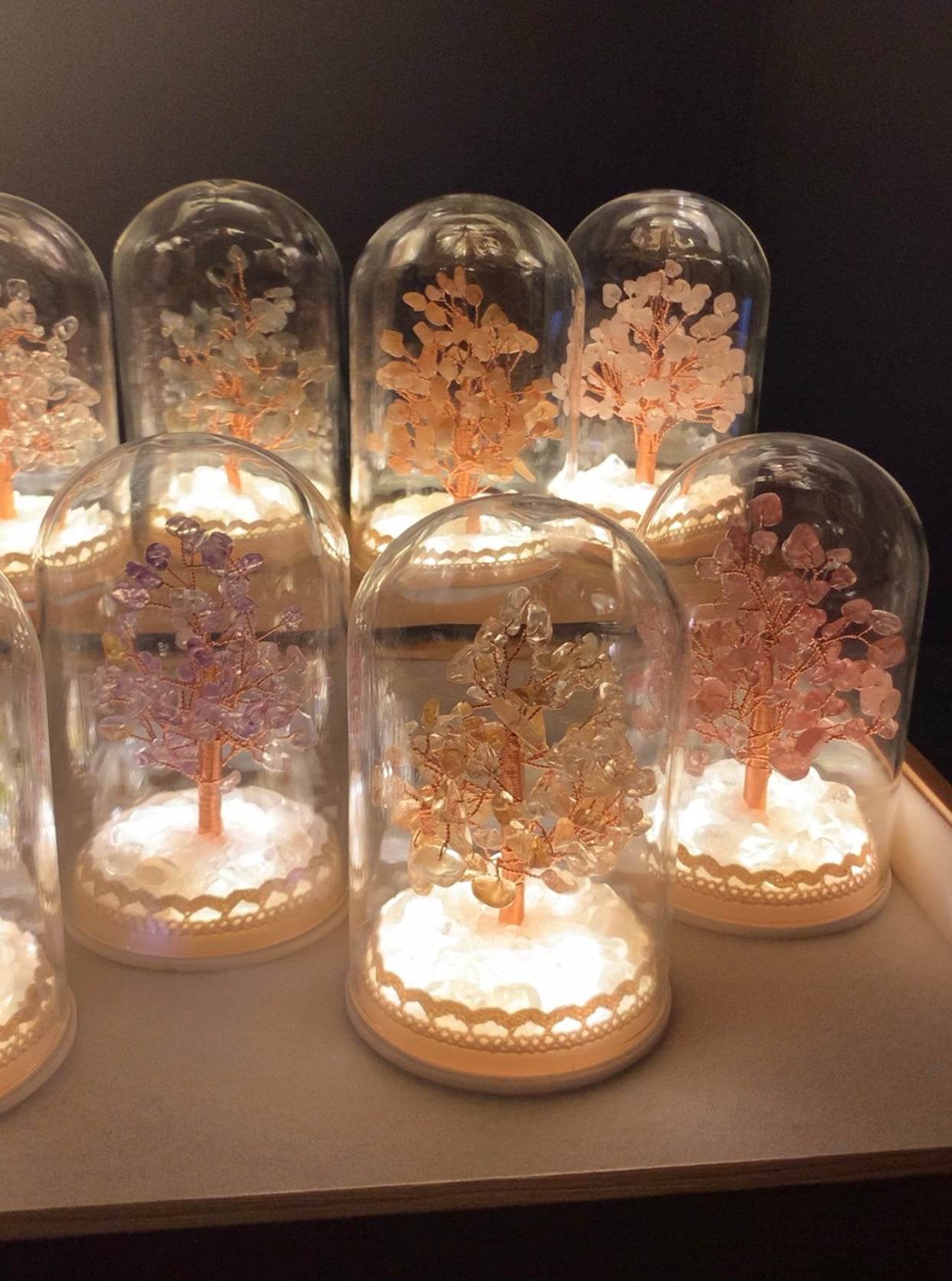 小夜燈水晶樹(有蓋)L Size