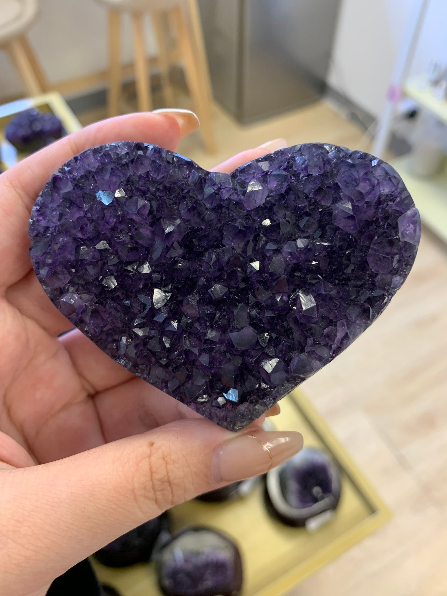 Superb Uruguayan Heart-Shaped Amethyst Cluster #11
