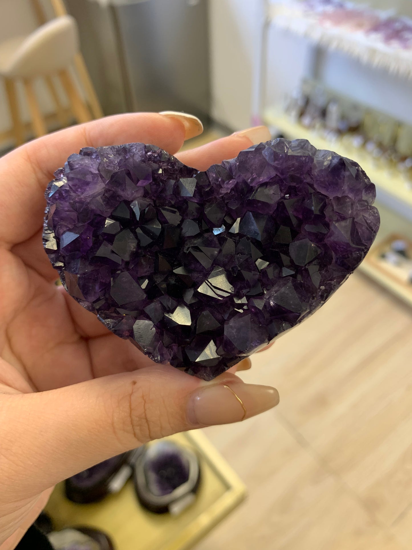 Superb Uruguayan Heart-Shaped Amethyst Cluster #15