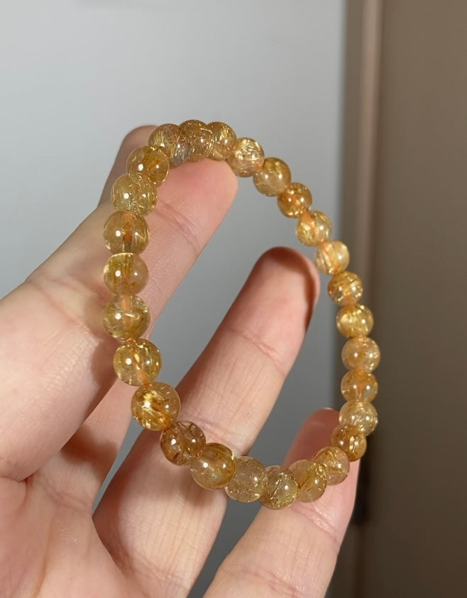高品濃色金髮晶 6.8mm