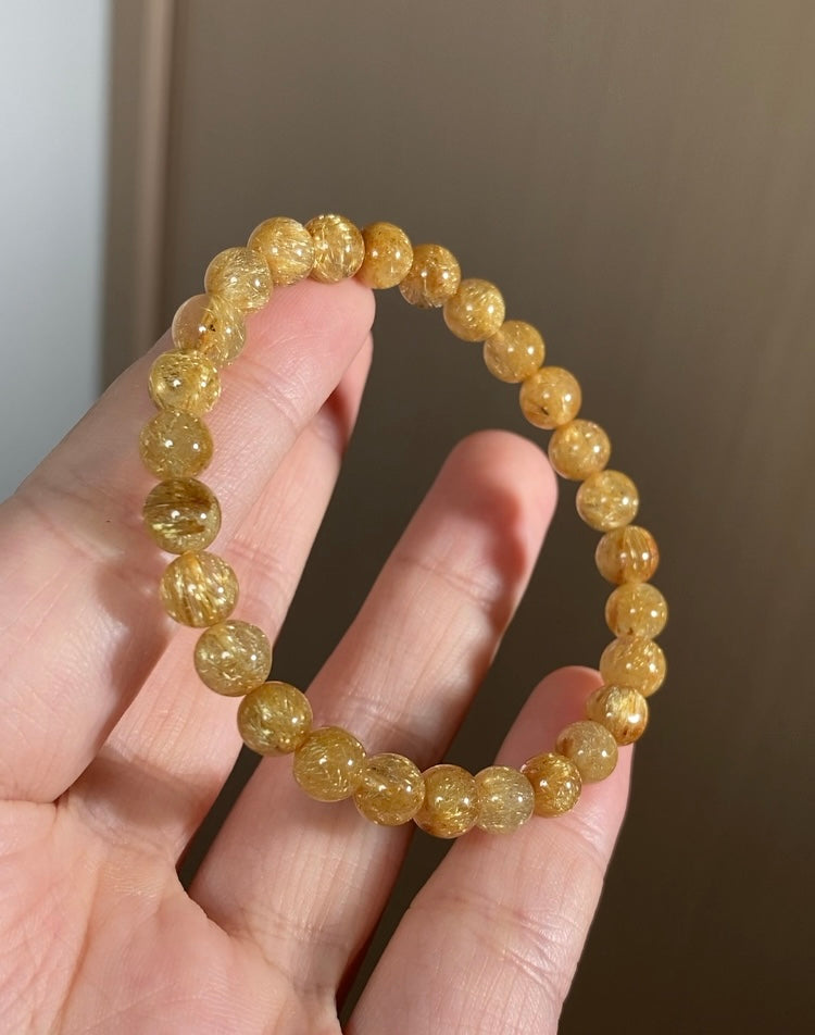 高品濃色金髮晶 6.8mm