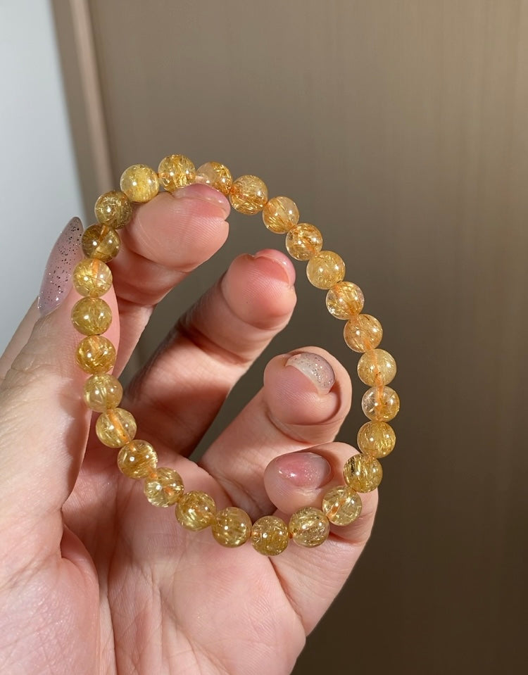 高品濃色金髮晶 6.8mm