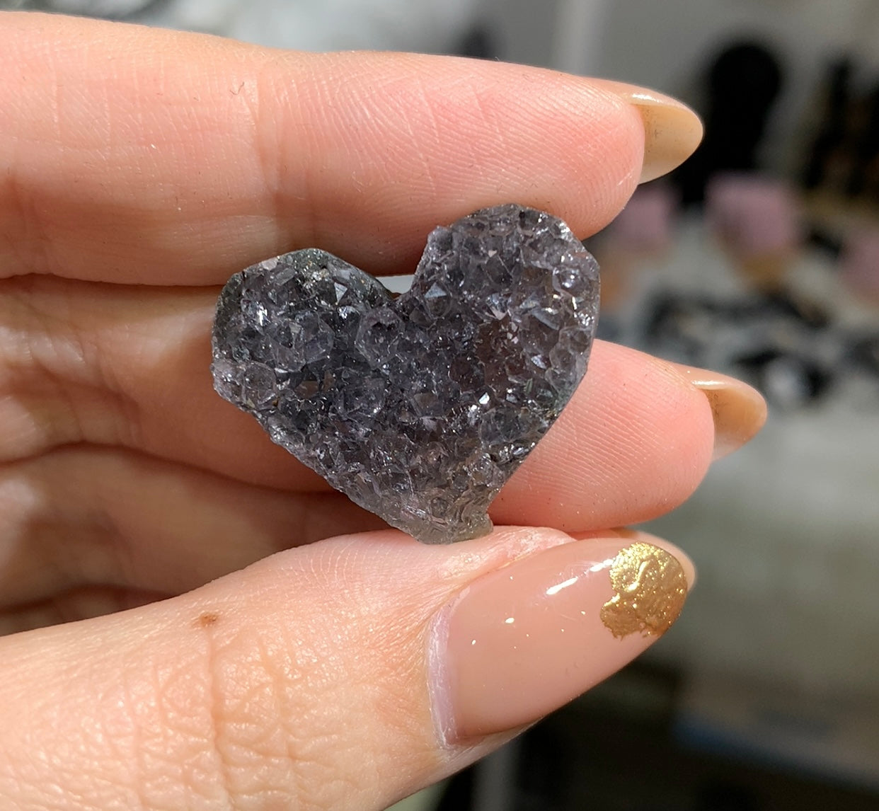 Amethyst Cluster Heart #10