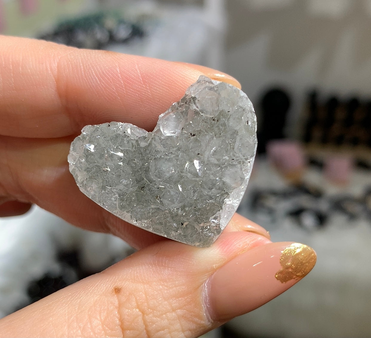 Color Crystal Cluster Heart #13