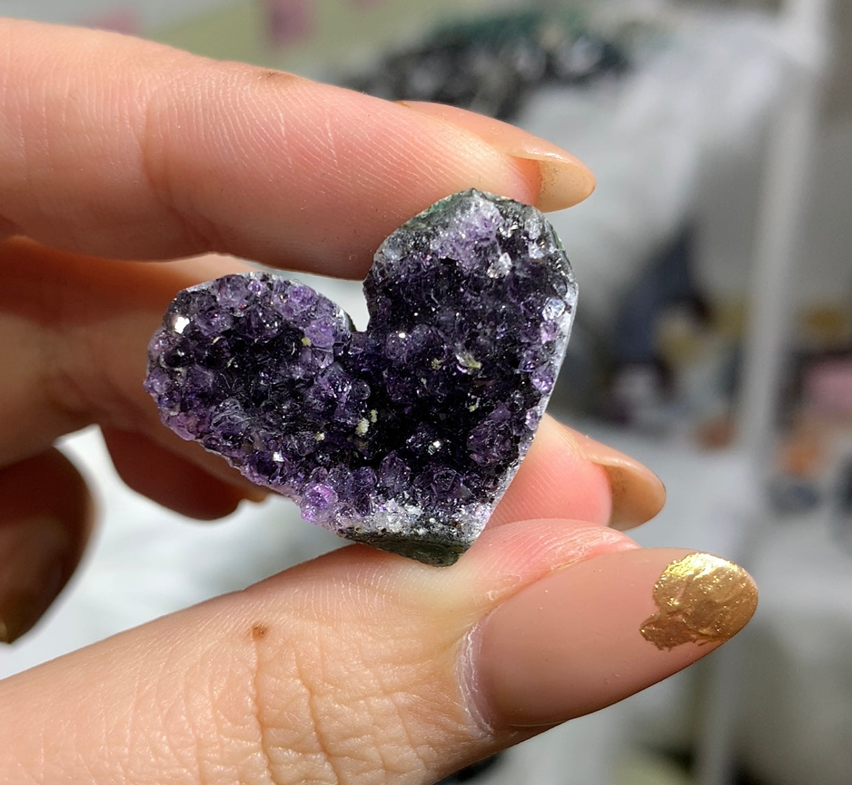 Amethyst Cluster Heart #14