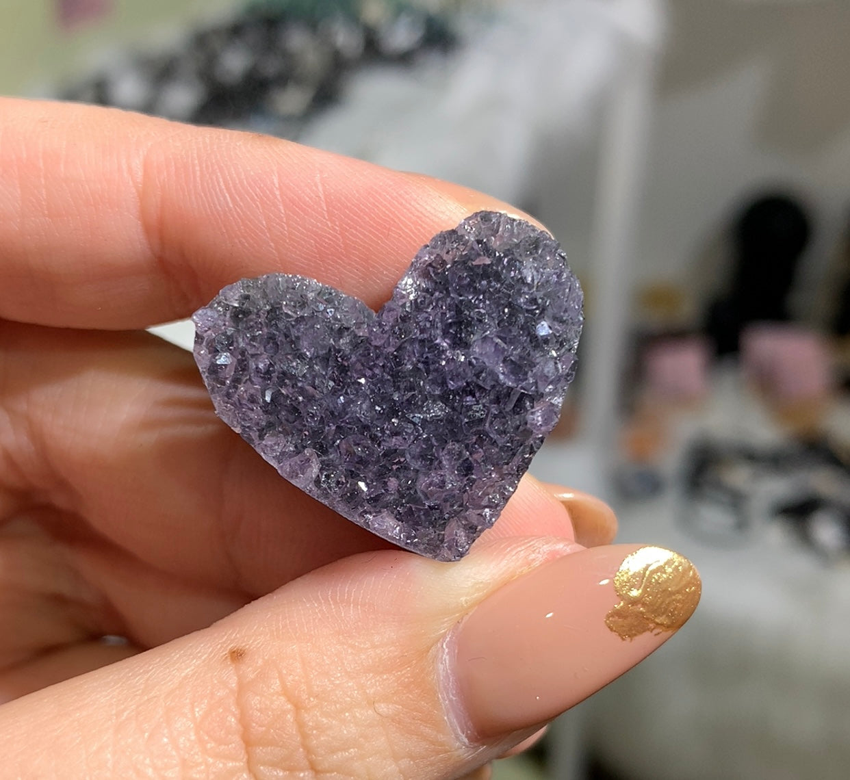 Amethyst Cluster Heart #15