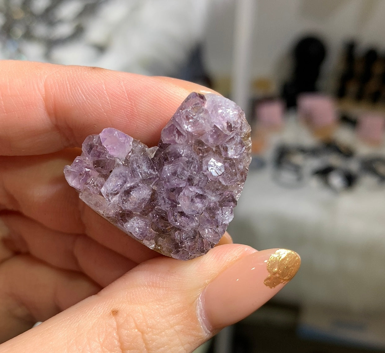 Amethyst Cluster Heart #16