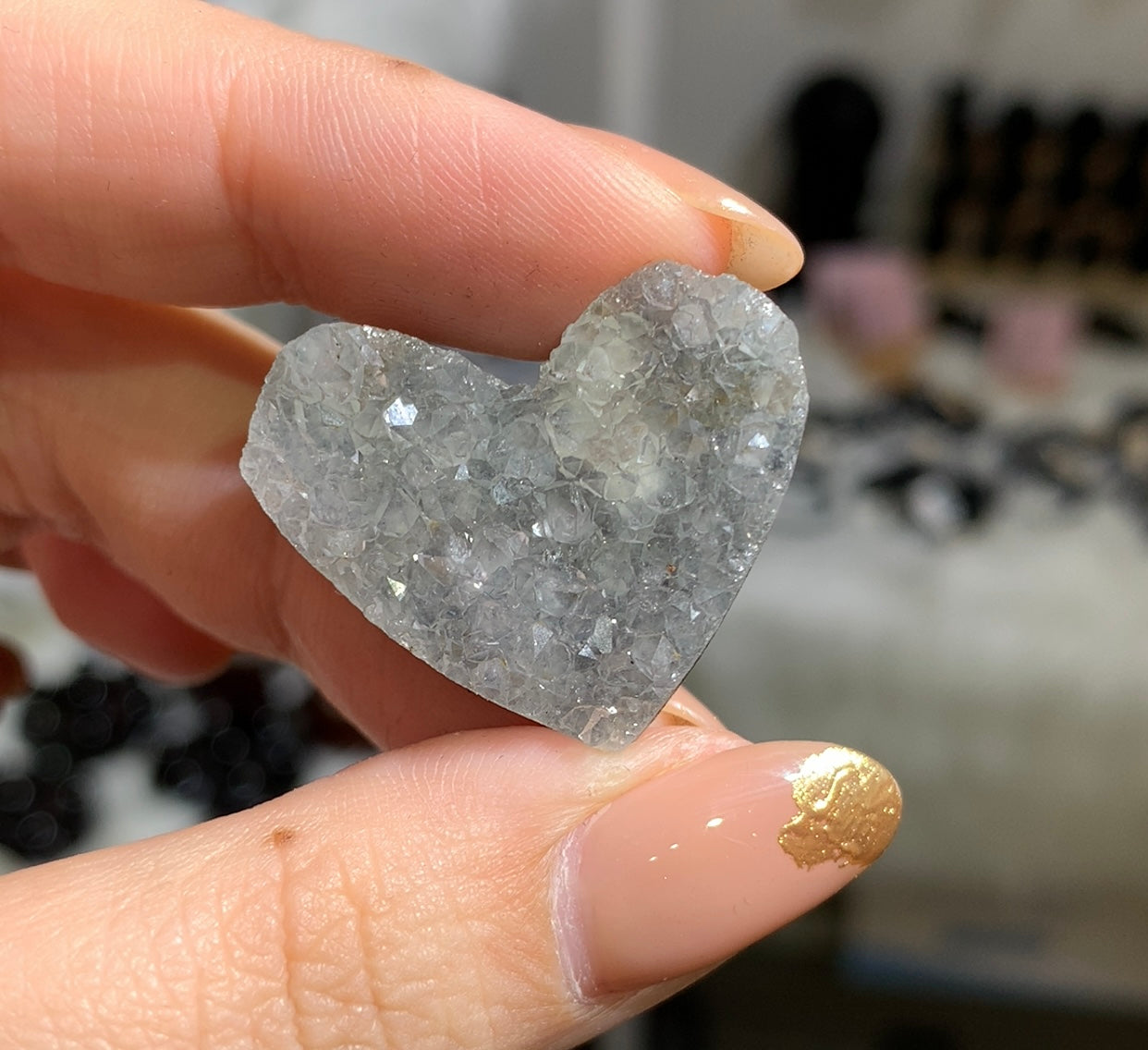 Color Crystal Cluster Heart #17