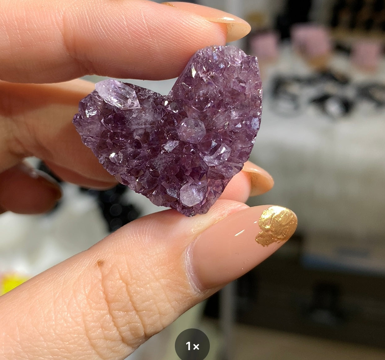 Amethyst Cluster Heart #1