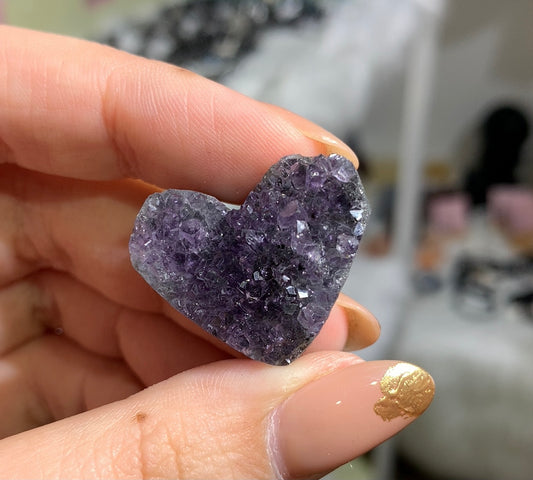 Amethyst Cluster Heart #20