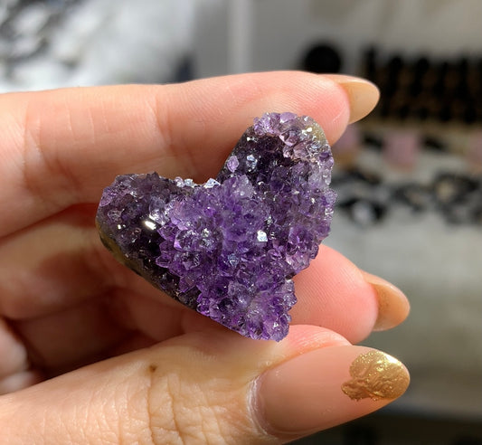 Amethyst Cluster Heart #22