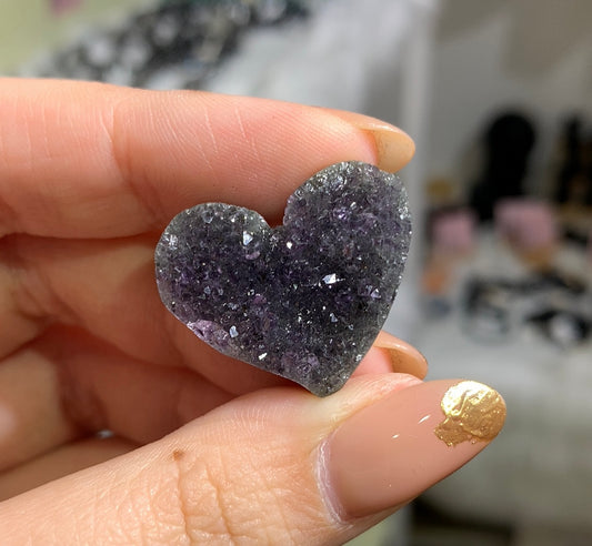 Amethyst Cluster Heart #23