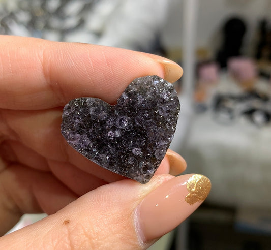 Amethyst Cluster Heart #24