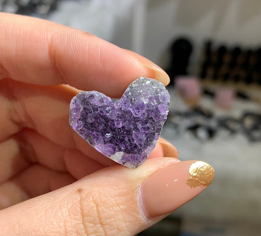 Amethyst Cluster Heart #26