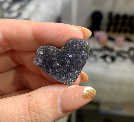 Amethyst Cluster Heart #27