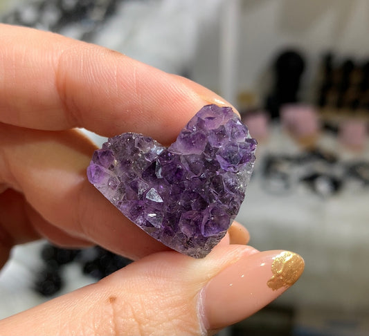 Amethyst Cluster Heart #28