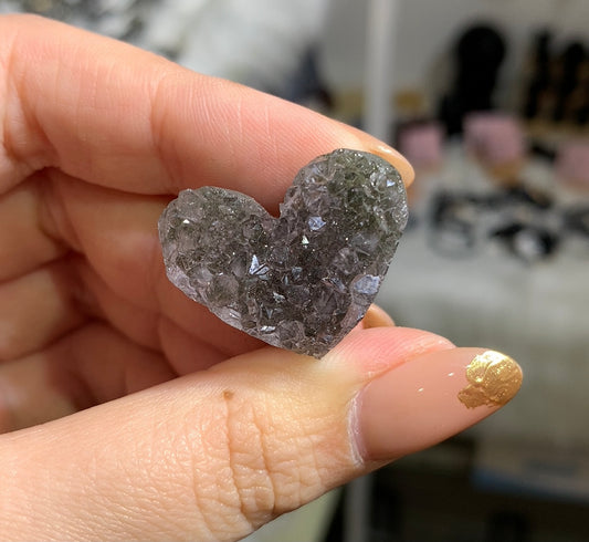 Amethyst Cluster Heart #29