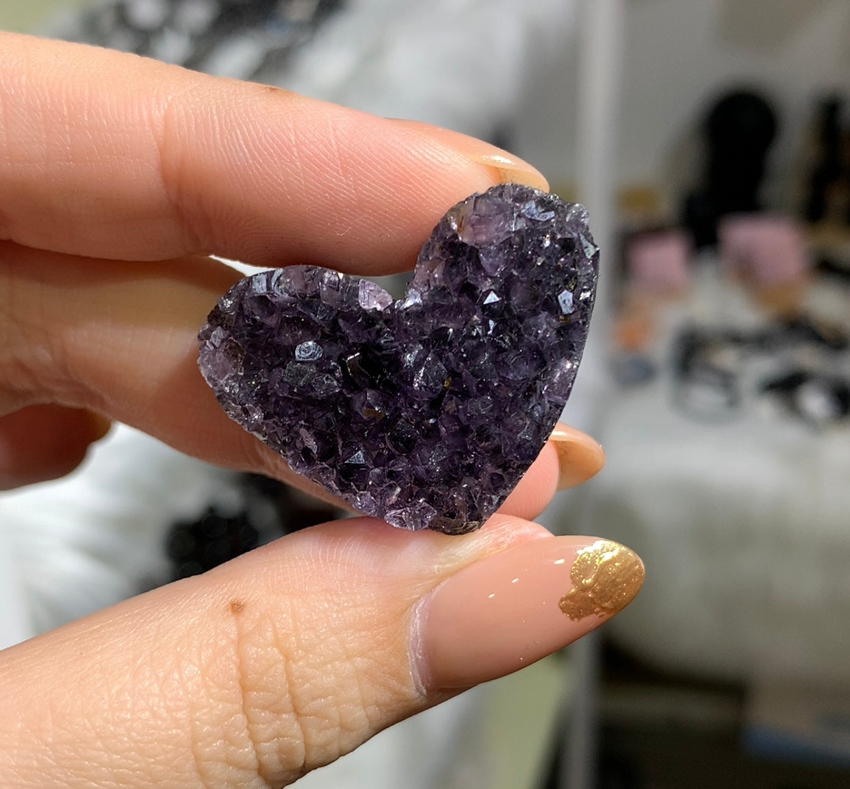 Amethyst Cluster Heart #2