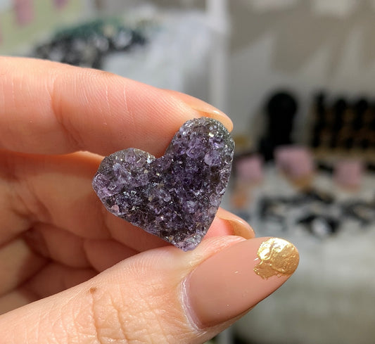 Amethyst Cluster Heart #30