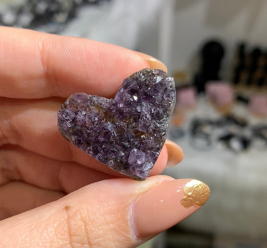 Amethyst Cluster Heart #34