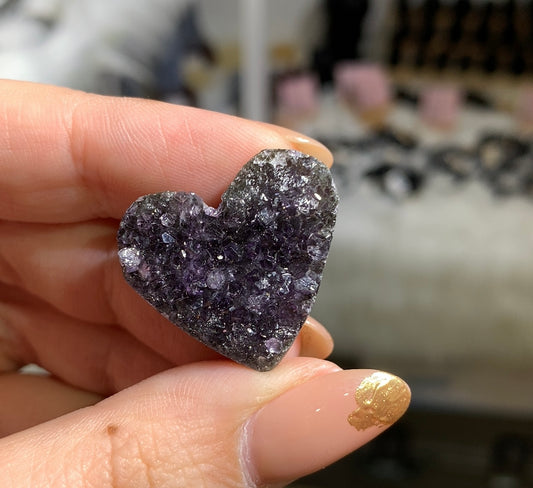 Amethyst Cluster Heart #35