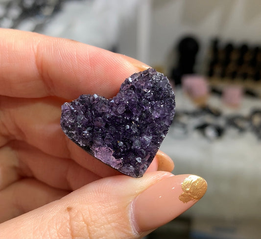 Amethyst Cluster Heart #37