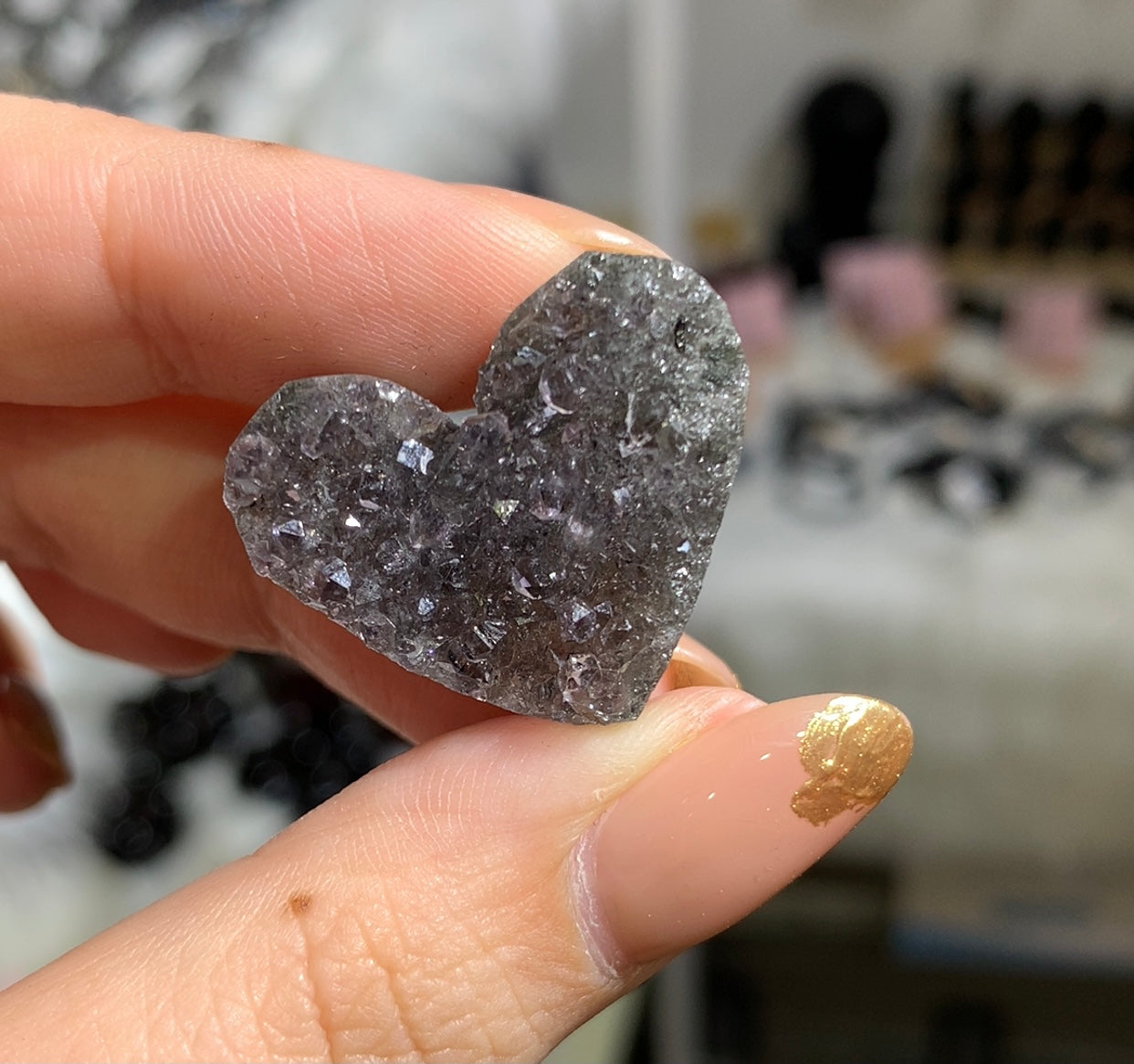 Amethyst Cluster Heart #4