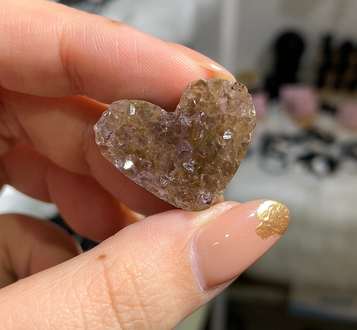 Color Crystal Cluster Heart #5