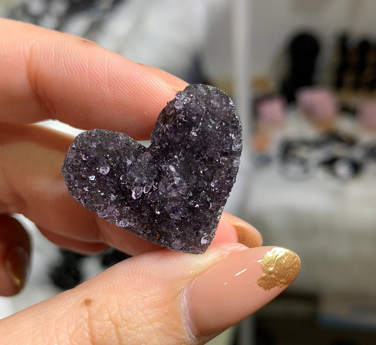 Amethyst Cluster Heart #6