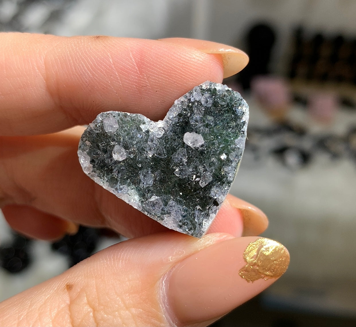 Color Crystal Cluster Heart #8