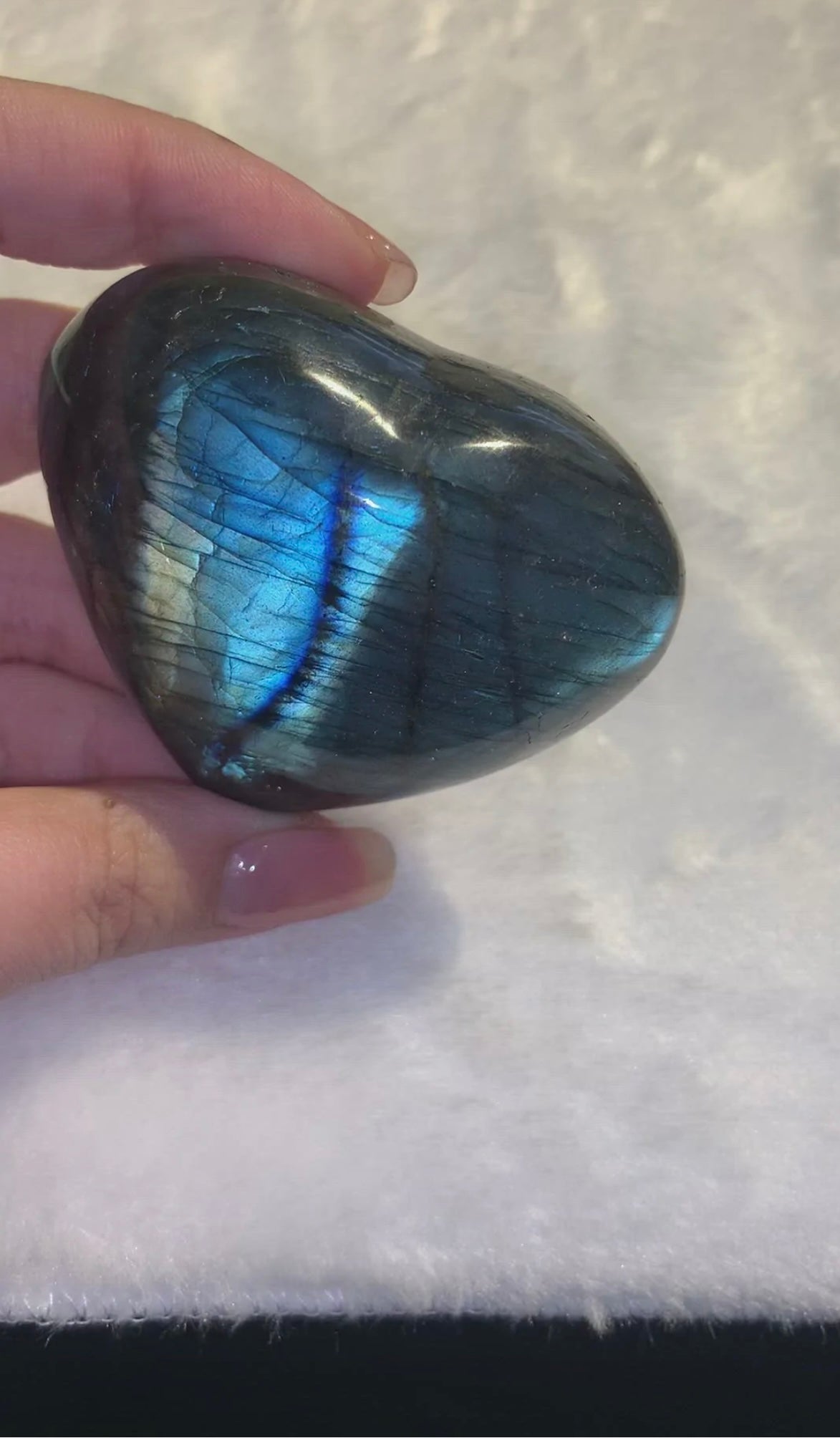 Labradorite Small Ornament - Heart #2