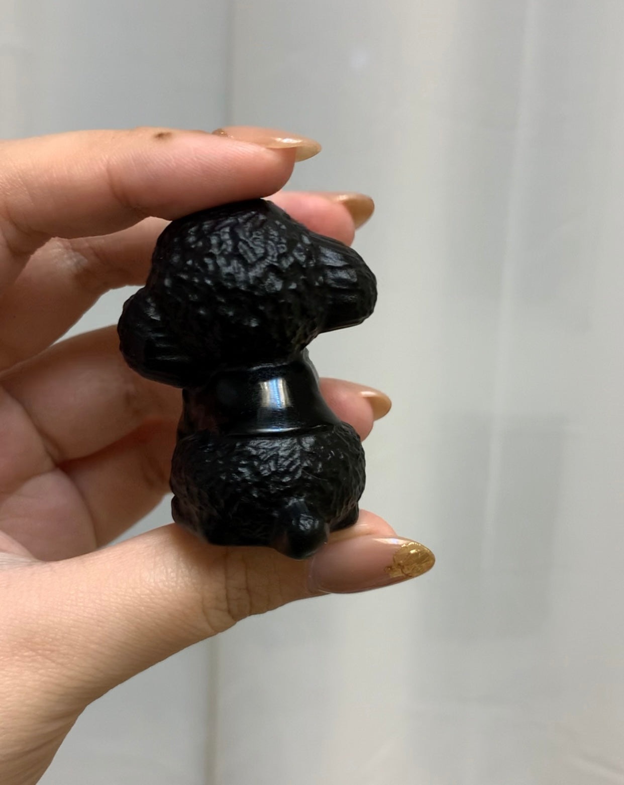 Obsidian Ornament - Poodle Dog